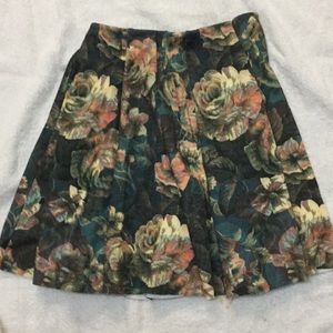 Floral short skater skirt